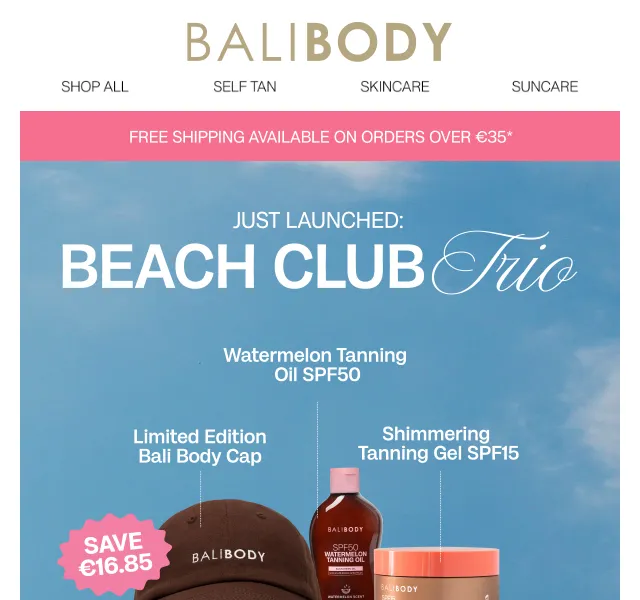 Bali Body: Beach Club Trio Bundle s úsporou 16,85 € – červen 2026 | Nuslet.cz