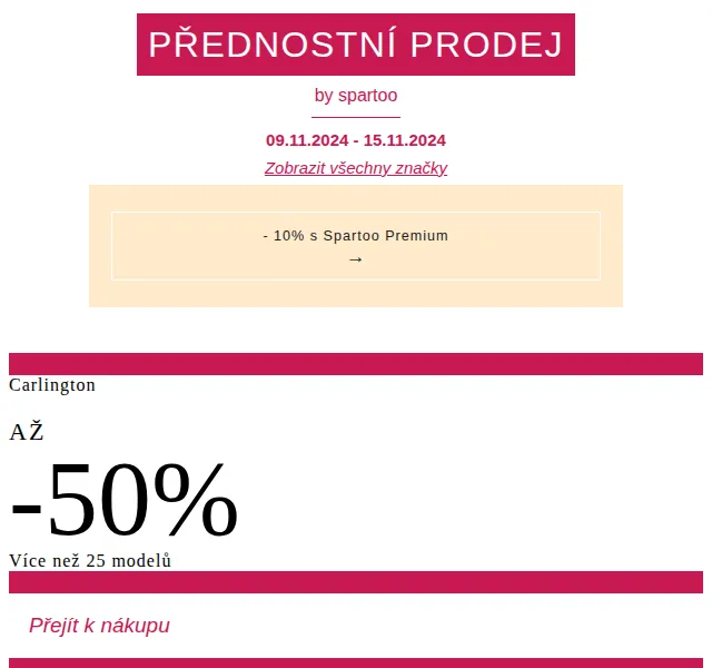 Spartoo.cz: Až -50 % na Only, Carlington, Morgan, Tommy Hilfiger a Jack & Jones – listopad 2024 | Nuslet.cz