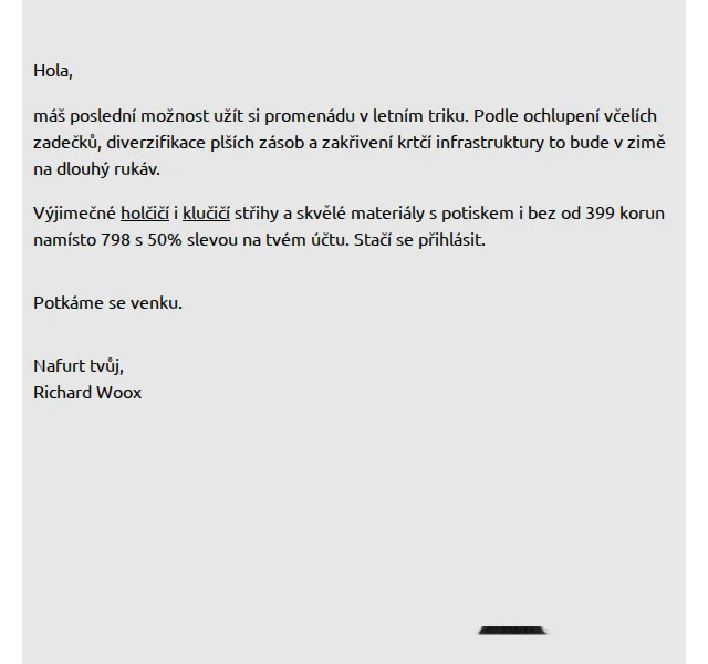 Richard Woox: Letní trika s 50% slevou – červen 2026 | Nuslet.cz