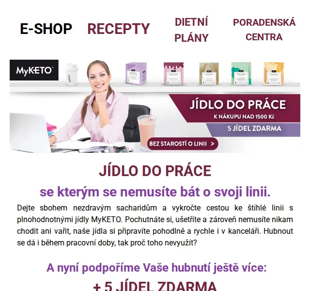 MyKETO: 5 jídel zdarma k nákupu nad 1 500 Kč – červen 2026 | Nuslet.cz