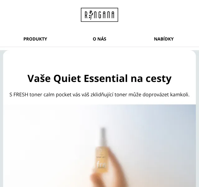 RINGANA: FRESH toner calm pocket – nová kolekce – červen 2026 | Nuslet.cz