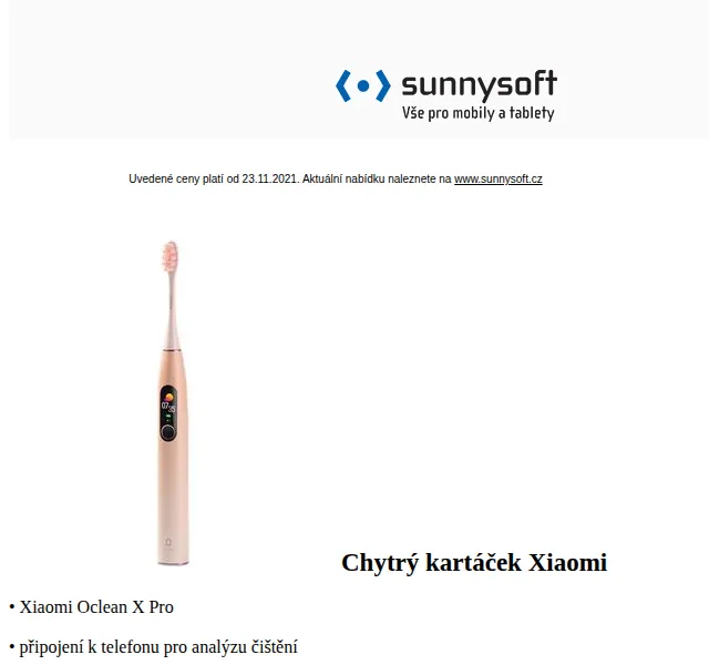Sunnysoft: Xiaomi Oclean X Pro akce 13 % – červen 2026 | Nuslet.cz