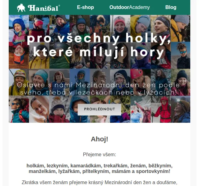 Hanibal: Dárky pro ženy k MDŽ – slevy až 20 % – červen 2026 | Nuslet.cz