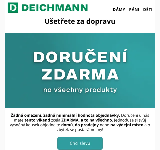 DEICHMANN: Doprava zdarma na vše – Květen 2026 | Nuslet.cz