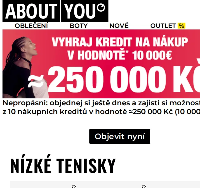 ABOUT YOU: tenisky Nike + soutěž o 250 000 Kč – červen 2026 | Nuslet.cz