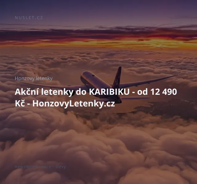 Honzovy letenky: Letenky do Karibiku od 12 490 Kč – duben 2026