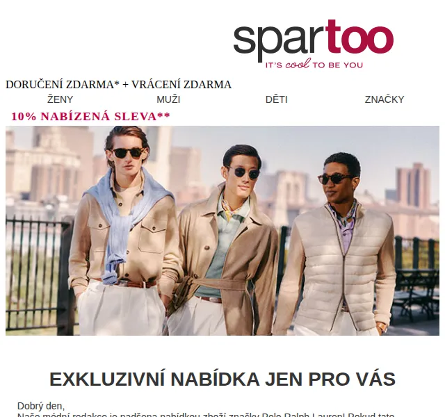Spartoo.cz: -10% na Polo Ralph Lauren – duben 2026