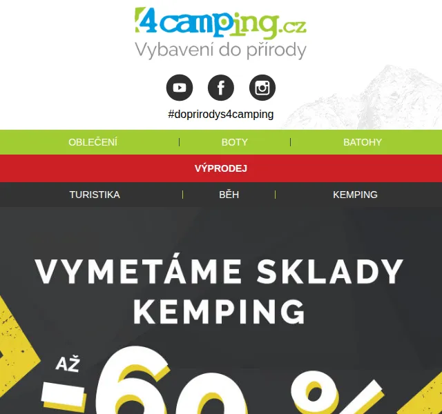 4camping: Kemping se slevou až 60 % – červen 2026 | Nuslet.cz
