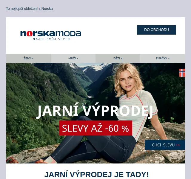 Norskamoda.cz: Jarní výprodej se slevami až 60 % – červen 2026 | Nuslet.cz