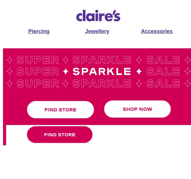 Claire's: Hair accessories od 2 € a Super Sparkle Sale – červen 2026 | Nuslet.cz