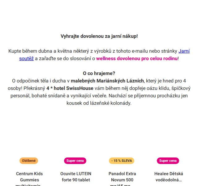 Pilulka.cz: Soutěž o wellness dovolenou a akční ceny – červenec 2026 | Nuslet.cz