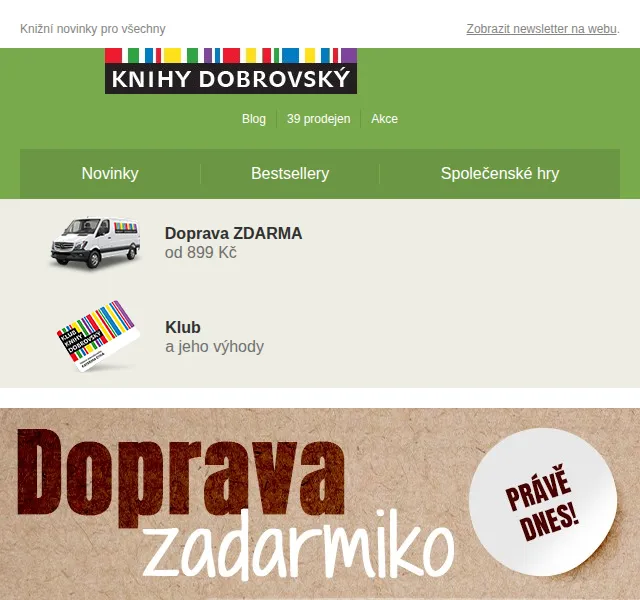 KnihyDobrovsky.cz: Doprava zdarma nad 300 Kč – červen 2026 | Nuslet.cz