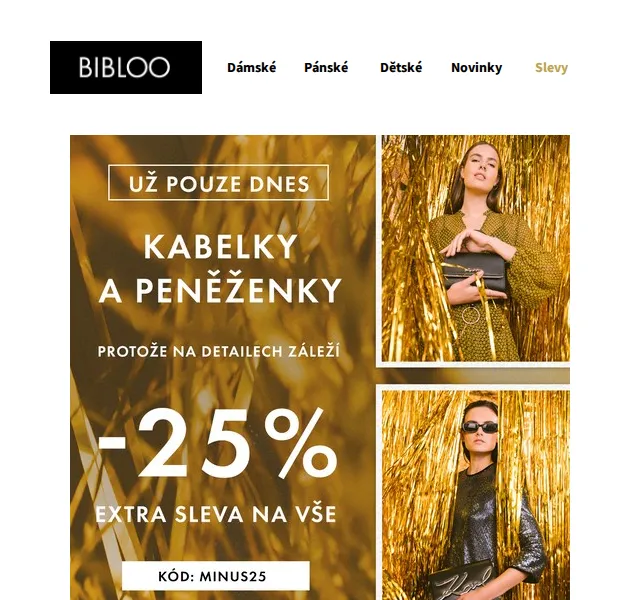 BIBLOO: −25 % na kabelky a peněženky – červen 2026 | Nuslet.cz