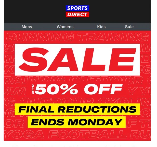 Sportsdirect: Výprodej slevy až 50 % – červen 2026 | Nuslet.cz