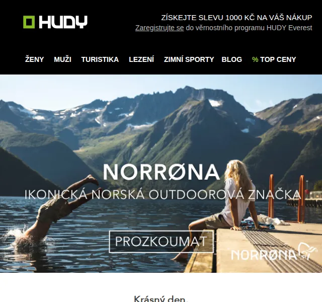 Hudy: Norrøna sleva 10 % – srpen 2026 | Nuslet.cz