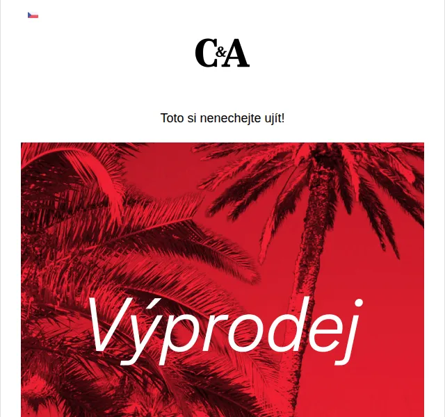 C&A: Výprodej pokračuje se slevou až 50 % – červen 2026 | Nuslet.cz