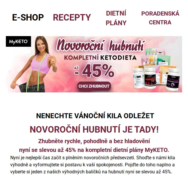 MyKETO: Sleva až 45 % na kompletní dietní plány – červen 2026 | Nuslet.cz