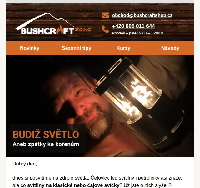 Bushcraftshop: Lucerny na svíčky UCO – červen 2026 | Nuslet.cz