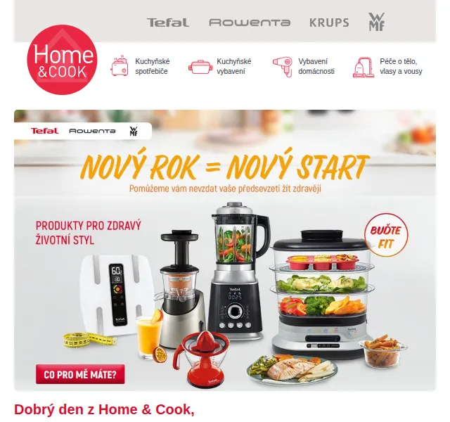 Home & Cook: Zdravý životní styl – slevy až 50 % – červen 2026 | Nuslet.cz