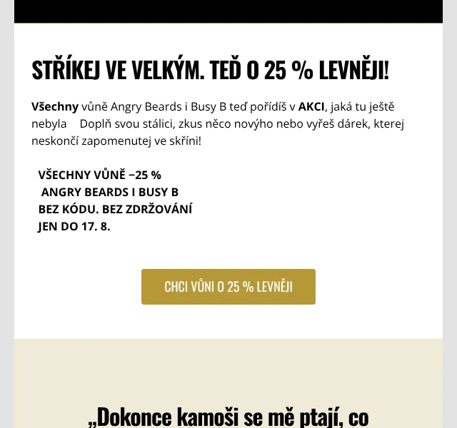 Angry Beards: Všechny vůně −25 % – srpen 2026 | Nuslet.cz