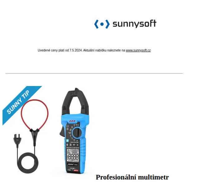 Sunnysoft: Slevy na měřicí techniku a cestování – červenec 2026 | Nuslet.cz