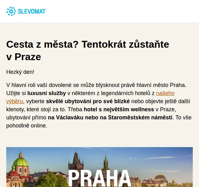 Slevomat: Luxusní pobyty v pražských hotelech od 1 190 Kč – červen 2026 | Nuslet.cz