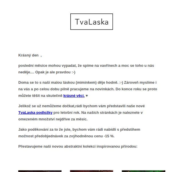 Niki a Ctirad z TvaLaska: Nová kolekce podložek se slevou 15 % – červen 2026 | Nuslet.cz