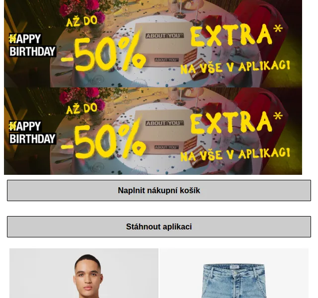 ABOUT YOU: Až -50 % EXTRA na vše v aplikaci – červen 2026 | Nuslet.cz