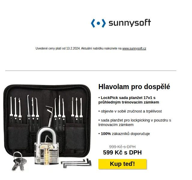 Sunnysoft.cz: JBL Xtreme 3, LockPick sada, termokamera – červen 2026 | Nuslet.cz