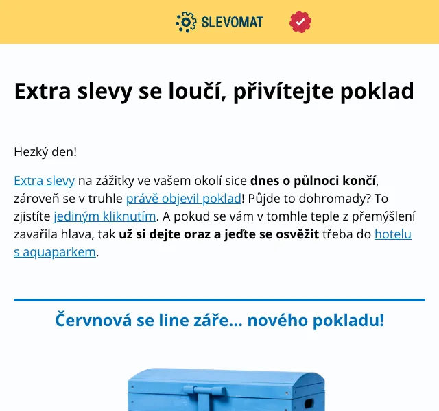 Slevomat: zážitky až -67 % + poklad – červen 2026