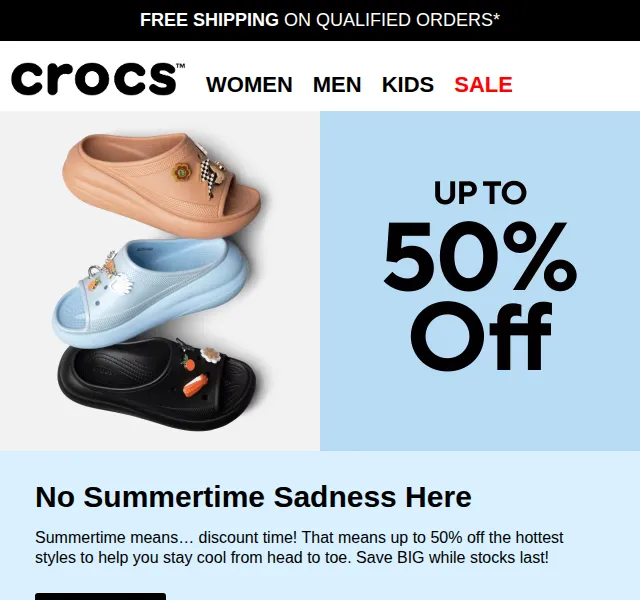 Crocs: až 50% sleva na letní kolekci – červen 2026 | Nuslet.cz