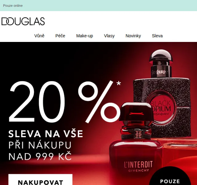 Douglas CZ: Shopping Night s 20% slevou – červenec 2026 | Nuslet.cz