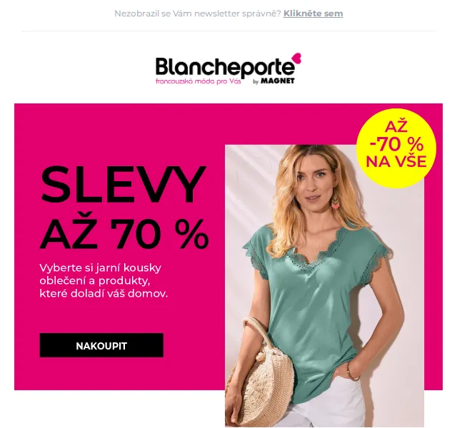 Blancheporte: Akční ceny až -70 % – červen 2026 | Nuslet.cz