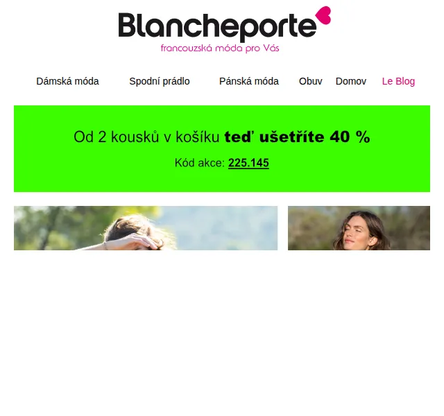 Blancheporte: Materiály stvořené do léta – 40 % – červenec 2026 | Nuslet.cz