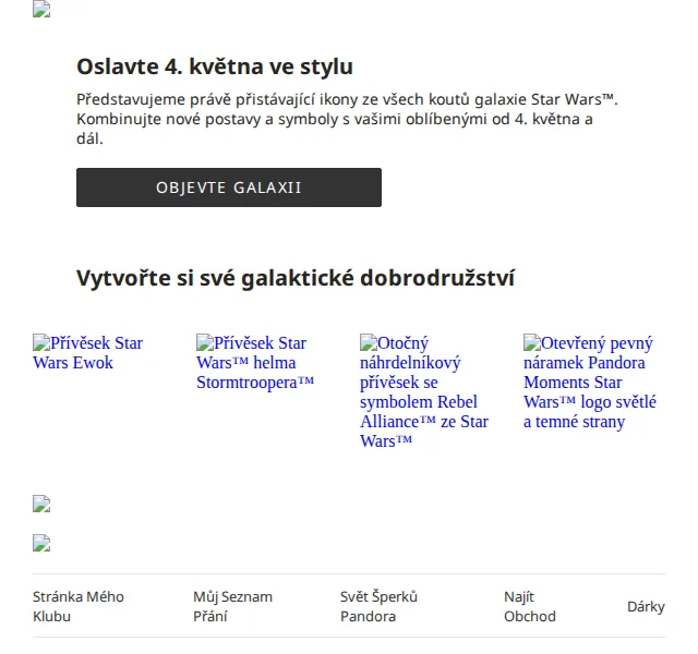 Pandora: Šperky Star Wars – červen 2026 | Nuslet.cz