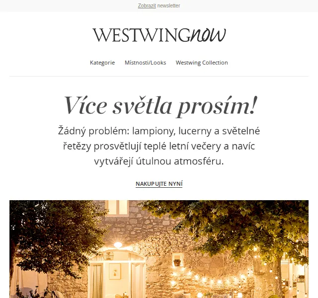WestwingNow: Donald Robertson x Westwing Collection – červen 2026 | Nuslet.cz