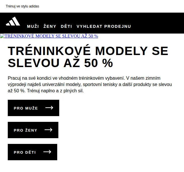 adidas: Tréninkové vybavení se slevou až 50 % – červen 2026 | Nuslet.cz