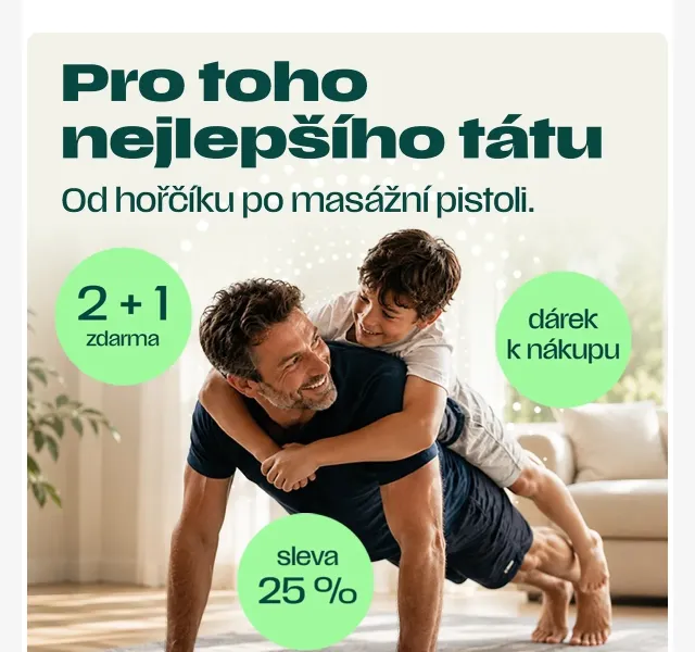 Pilulka.cz: Dárky pro tátu – vitamíny, péče, sport | Červen 2026