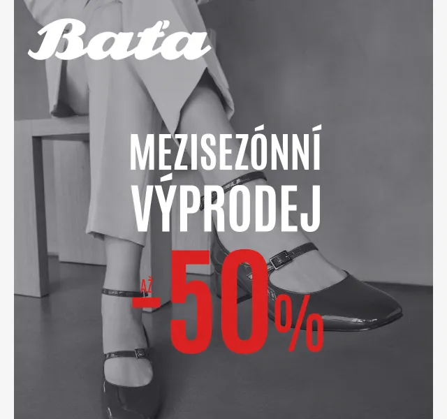 Baťa: Mezisezónní výprodej – sleva až -50 % – červen 2026 | Nuslet.cz