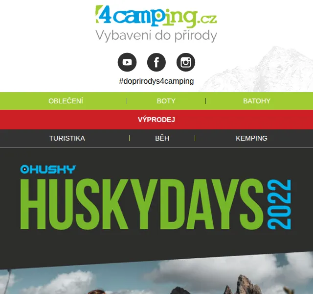 4camping: Husky Days – sleva až 50 % na oblečení – květen 2022 | Nuslet.cz