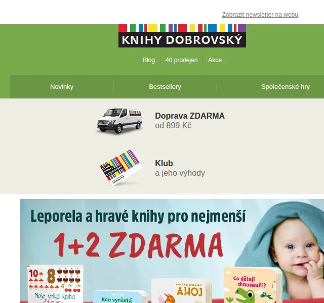 KnihyDobrovsky.cz: 1+2 zdarma na leporela, křížovky od 49 Kč – červen 2026 | Nuslet.cz