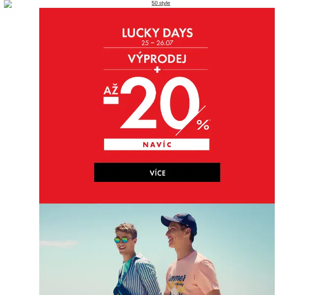 e50style.cz: Lucky Days sleva až -20 % – červen 2026 | Nuslet.cz