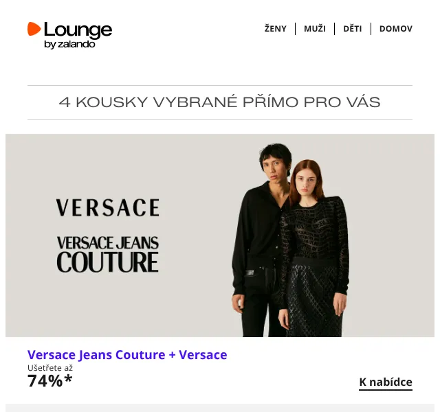 Lounge by Zalando: Versace, Nike, Skechers – až 85 % sleva