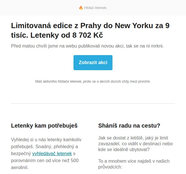 Cestujlevne.com: Letenky Praha – New York od 8 702 Kč – červen 2026 | Nuslet.cz