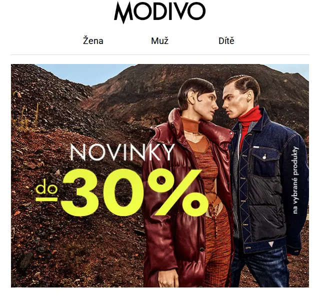 Modivo: Slevy Tommy Hilfiger, Guess, adidas do -30 % – červenec 2026 | Nuslet.cz