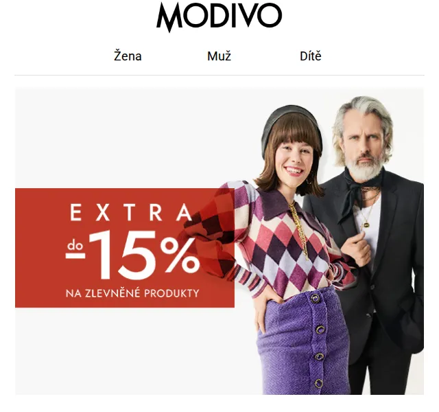 Modivo: Extra sleva až -15 % na výprodej – červen 2026 | Nuslet.cz