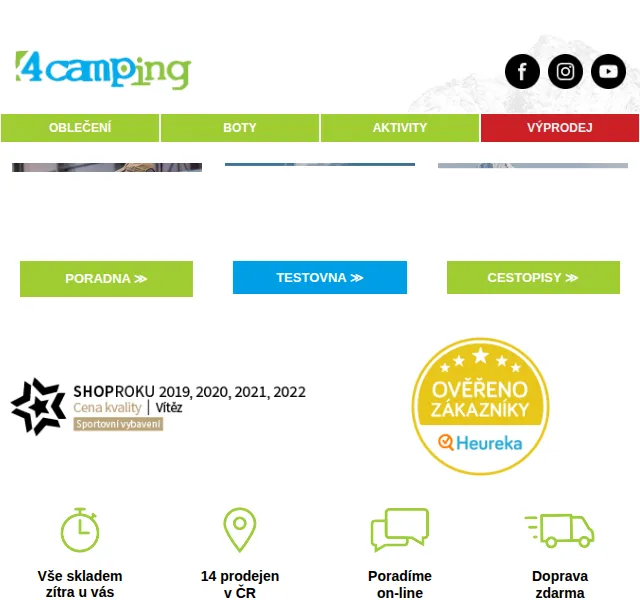 4camping: Vše pro cyklisty a běžce – červen 2026 | Nuslet.cz