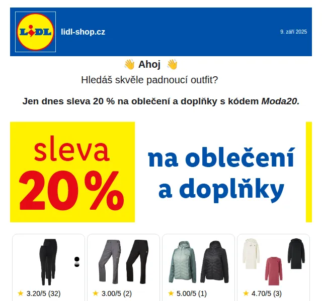 Lidl: 20% sleva na módu a doplňky – červen 2026 | Nuslet.cz