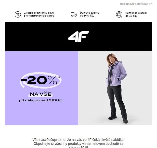 4Fstore: Sleva 20 % na všechny nákupy – červen 2026 | Nuslet.cz