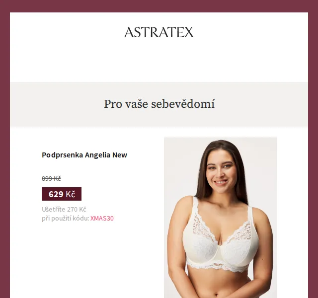 Astratex: Vánoční sleva 30 % na spodní prádlo – červenec 2026 | Nuslet.cz